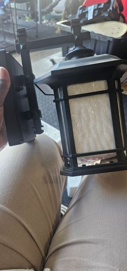 Brand New Black Outdoor Porch Wall Light / Lantern Fixture
