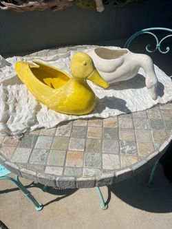 Ceramic Duck Planter Set of Two