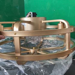 Brass Fan Ceiling Light
