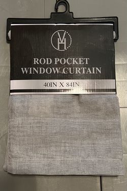 40 X 84” Single Panel Rod Pocket Window Curtain