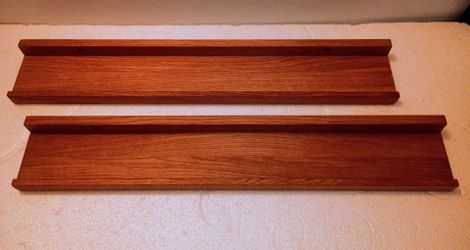 2 pc 23 1/2" long Wooden Shelves