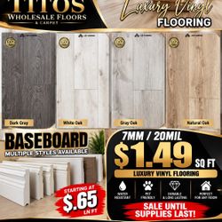 Vinyl Floor 7mm On Sale For $1.49