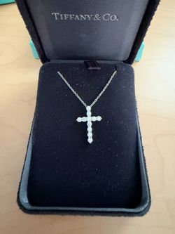 Tiffany and Co diamond cross necklace