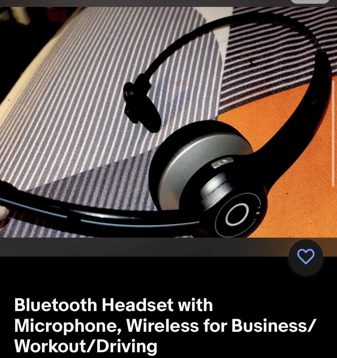 Bluetooth Headset with Microphone, Wireless for Business/Workout/Driving