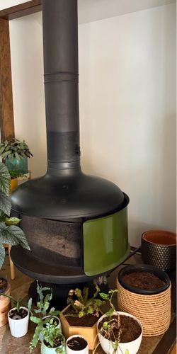 Malm Fire Drum 2 Gas Fireplace – 32” – Rare Factory Green Panels