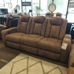 Power Reclining Sofa Microfiber