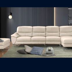 *Summer Sale Event*---St Tropez Sophisticated Leather Selection W/Ottoman---Now $1199---Delivery And Easy Financing Available 