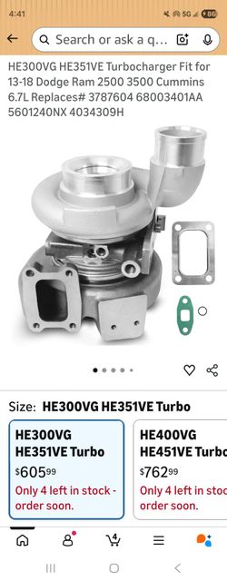 HE300VG HE351VE Turbocharger Fit for 13-18 Dodge Ram 2(contact info removed) Cummins 6.7L