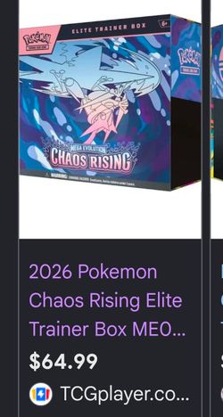 (TWO )Pokémon Mega Evolution Chaos Rising Elite Trainer Box
