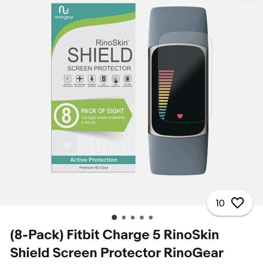 6 Screen Protectors For Fitbit Charge 5 - RinoGear