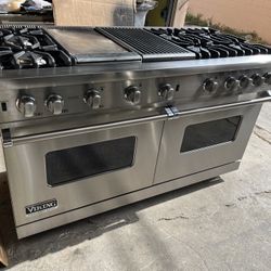Viking Professional Stainless Steel 60” Gas Range Stove Grill & Griddle