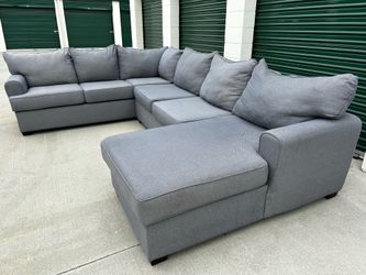 FREE DELIVERY | Grey 3 Piece U Sectional Sofa