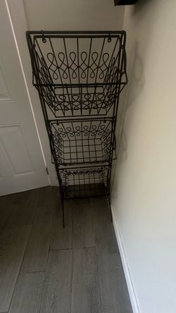 3Tier Wrought Iron Basket Stand for fruit