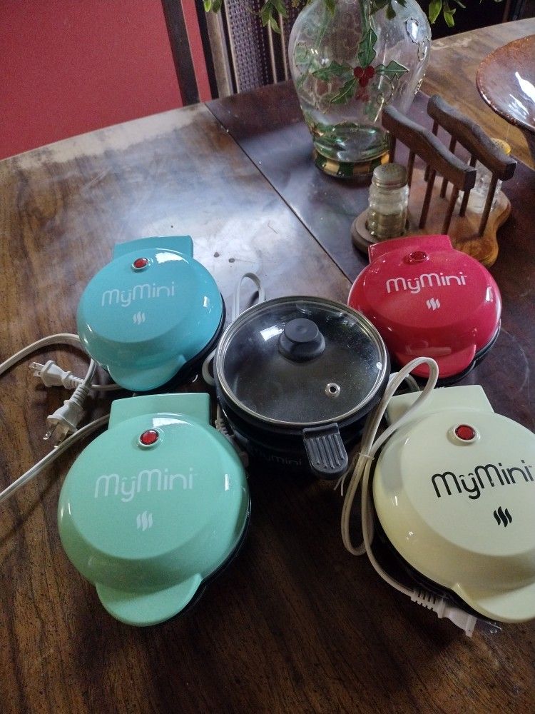 Mini Waffle Makers And One Mini Skillet 