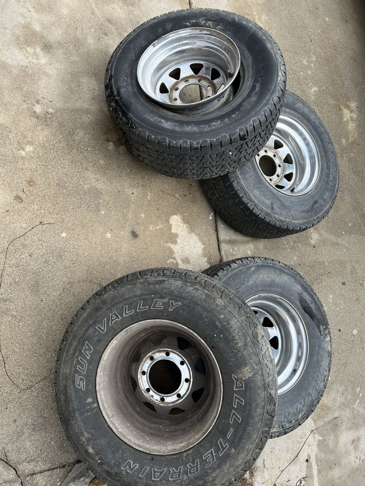 4 Appliance Wheels 8x6.5 Bolt Pattern 16.5 Inch Wheel