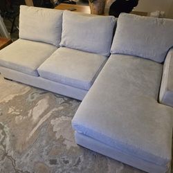 Crate and Barrel Axis 2-Piece Sectional W/Chaise Lounge
