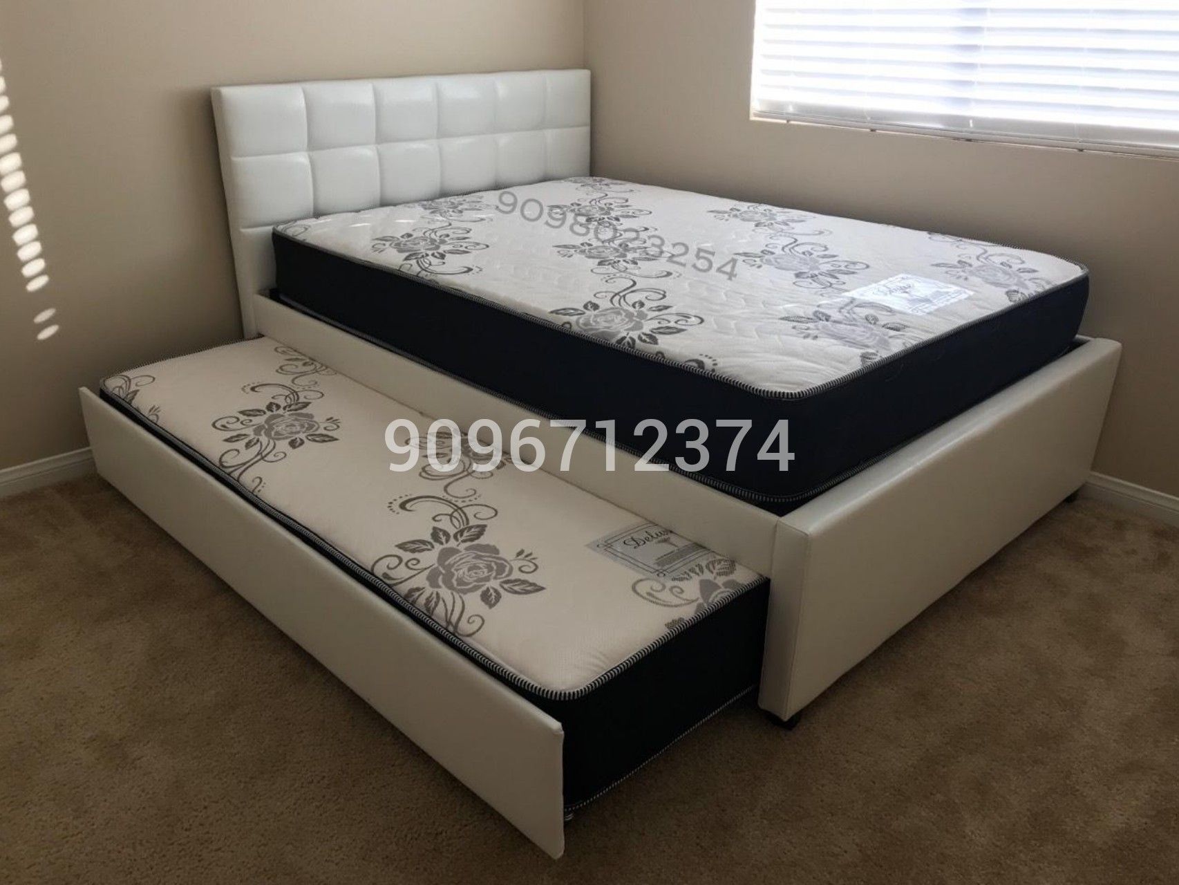 FULL/TWIN TRUNDLE BEDS W MATTRESSES INCLUDED.