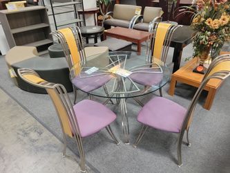 Glass Table + Chairs