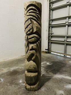 3’-4” Pressure Treaded Tiki Totem Pole
