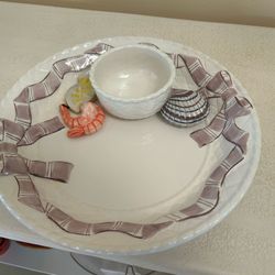 Vintage Bella Casa Shrimp & Dip 3 Dimensional Bowl