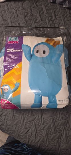 Fall Guys Blue Inflatable Costume for Youth – Like New in Package