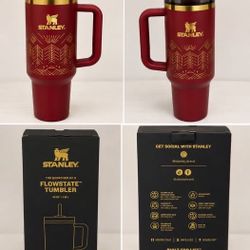 Limited edition Stanley Quencher H2.0 FlowState 40 oz Tumbler – Maroon & Gold