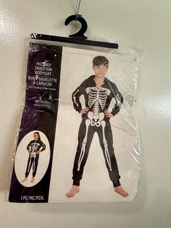 HOODED SKELETON BODYSUIT ( NO MASK)