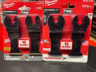 MILWAUKEE UNIVERSAL FIT 10 BI-METAL BLADES #49-25-1230 And   10 HARDWOOD JAPANESE TOOTH BLADES  $40 Each  Items