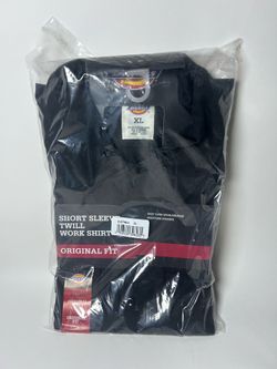 New Dickies Men's Short Sleeve Work Shirt - XL Black