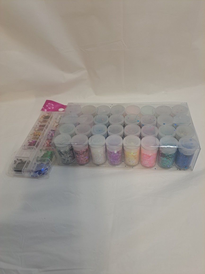 32 Chunky Glitter Assortment + 12 Assorted Glitter Stars Sets