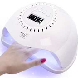 UV Light for Nails,168W Nail Dryer Gel UV Led Nail Lamp Professional UV Lamp for Gel Nails with 4 Timers and Auto Sensor Nail Light Led Nail Lamp for 