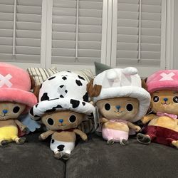 Chopper man with wings One Piece Pink White Hat Cow Outfit Plush 18" Round 1 Exclusive