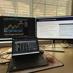 (2) HP E23 G4 Monitors for Trading, School, Productivity 