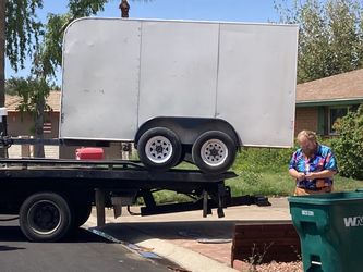Enclosed cargo travel trailer yard man storage food wagon etc