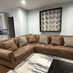 Brown Sectional Couch - John Michael Designs