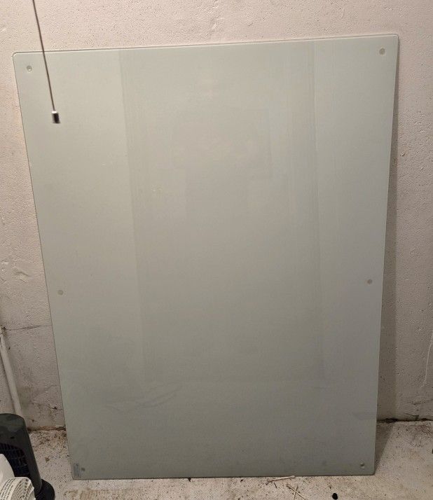White glass erase board non magnetic