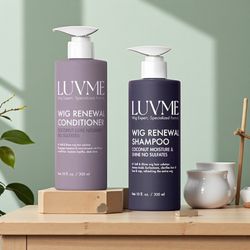 LUVME WIG Renewal Coconut Moisturizing Shampoo and Conditioner NO Sulfate Wig Renewal Shampoo & Conditioner Set, Coconut Moisture & Effectively Cleans