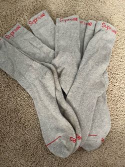 4 grey supreme socks