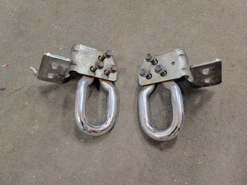 1116 Ford F250 F350 F450 F550 Super Duty OEM Front Chrome Tow Hooks