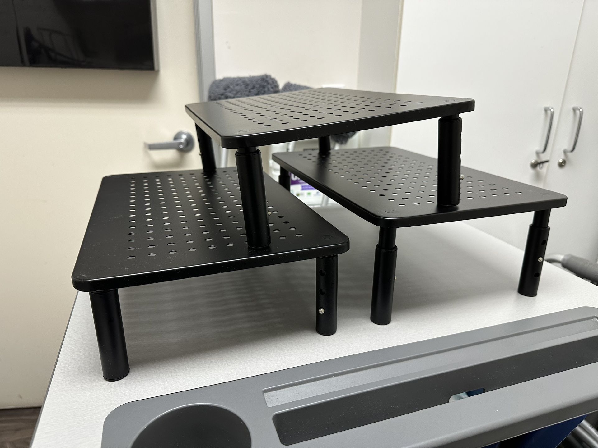 Monitor Stand Riser for Desk, Laptop Stand, Laptop Shelf w/Vented Metal, Desktop Computer Stand Desk Organizer for Laptop, PC, Printer