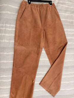 Suede Leather Pants