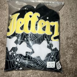 Brand new Spider worldwide hoodie Jeffery yellow print 