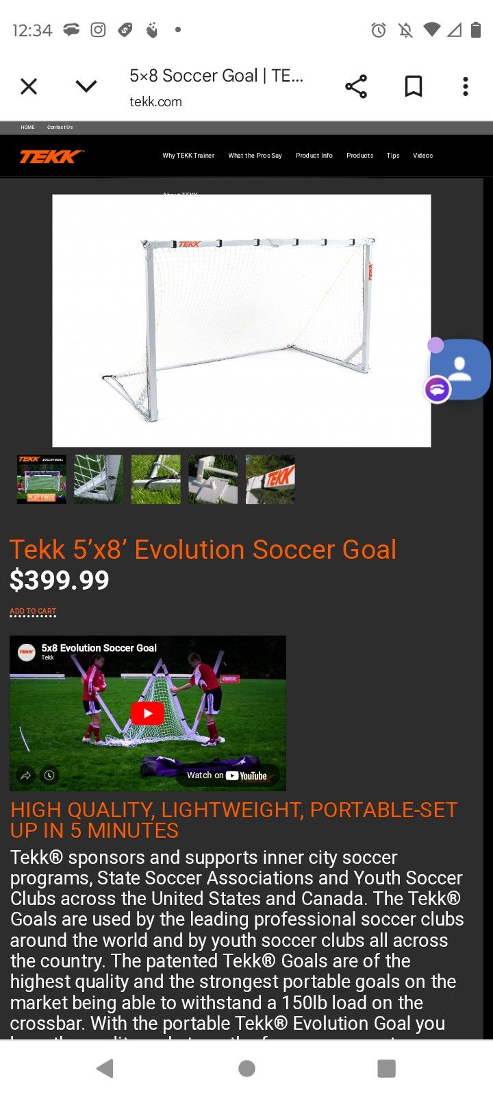 TEKK Soccer goal