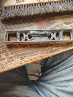 vintage Ornate cast Iron Spirit Level