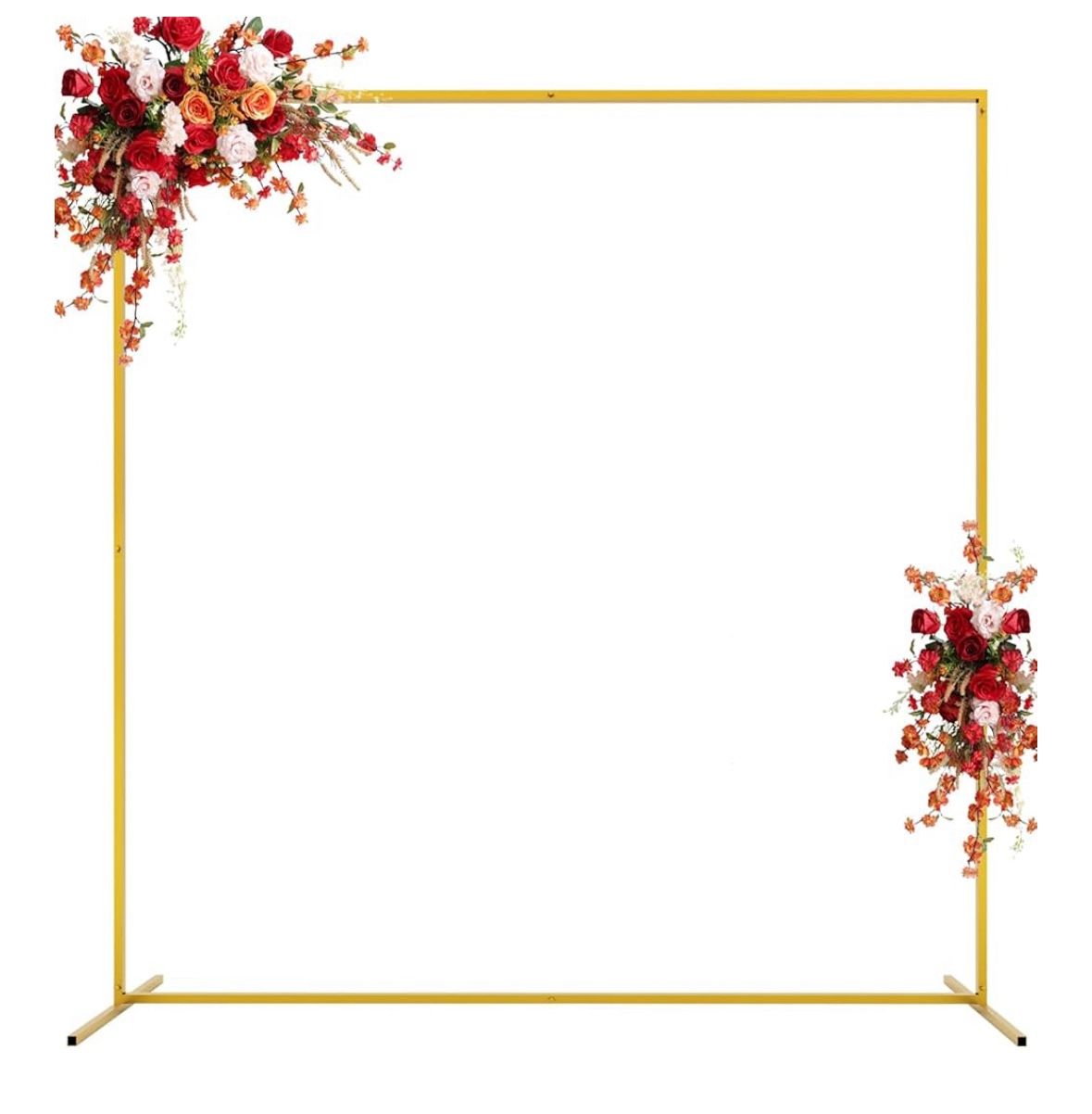Gold Wedding Arch Backdrop Stand Square Metal Rectangular Arch Frame for Ceremony Party decoration