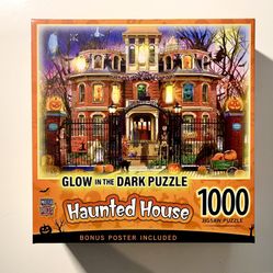 Master Pieces - 1000 Piece Puzzle - Haunted House • Glow in the Dark