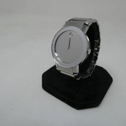 Movado 84 G1 4896 Sapphire Crystal Swiss Quartz Watch Mirror Dial Stainless
