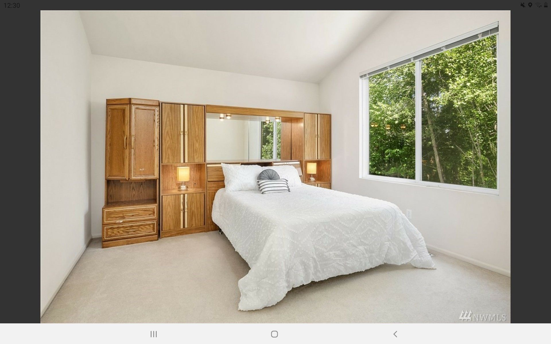 Wooden closet/mirror set for bedroom