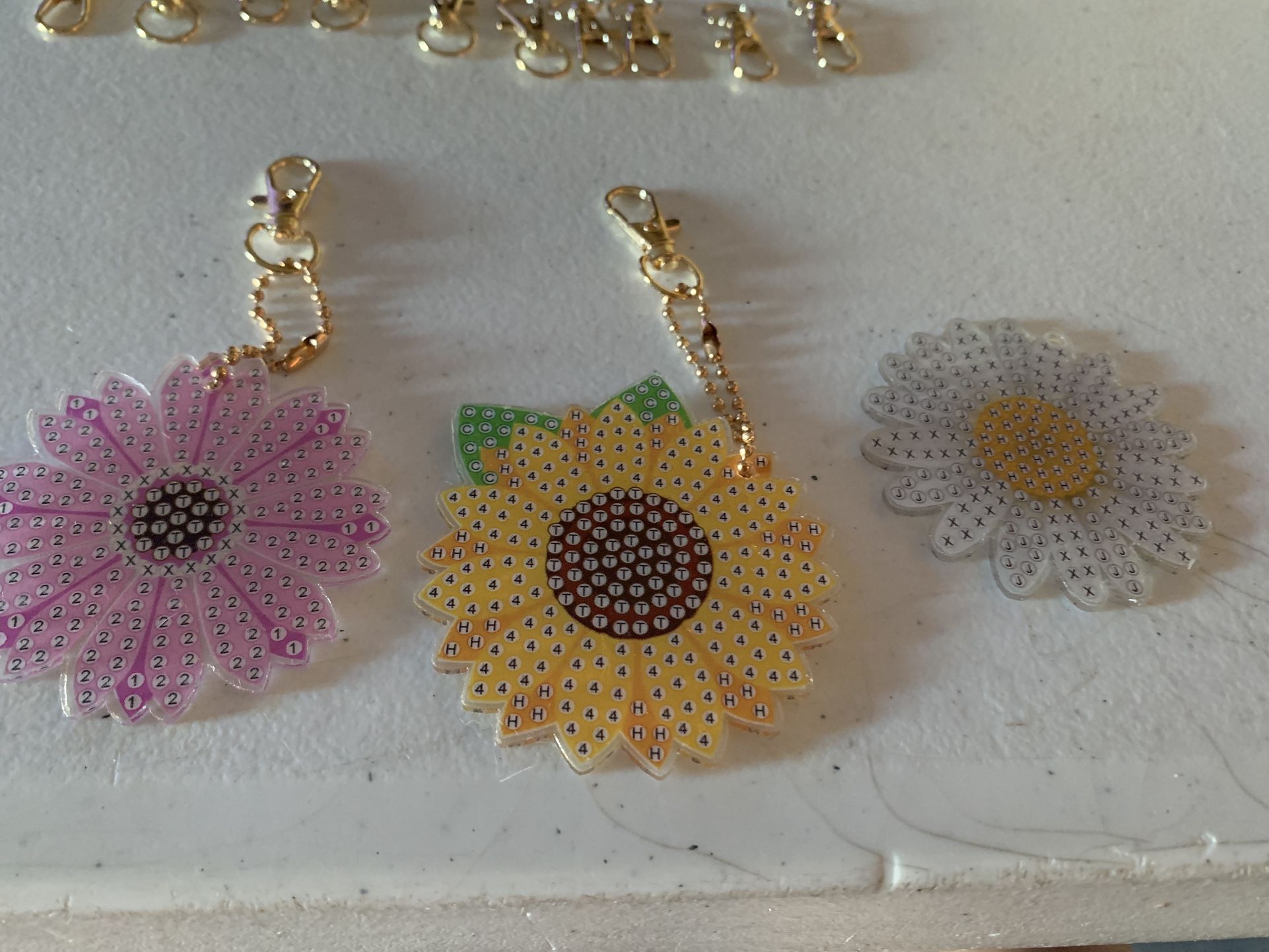 Diamond Dots Rhinestones DIY Keychains