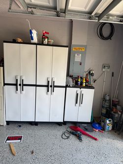 garage storage cabinet set